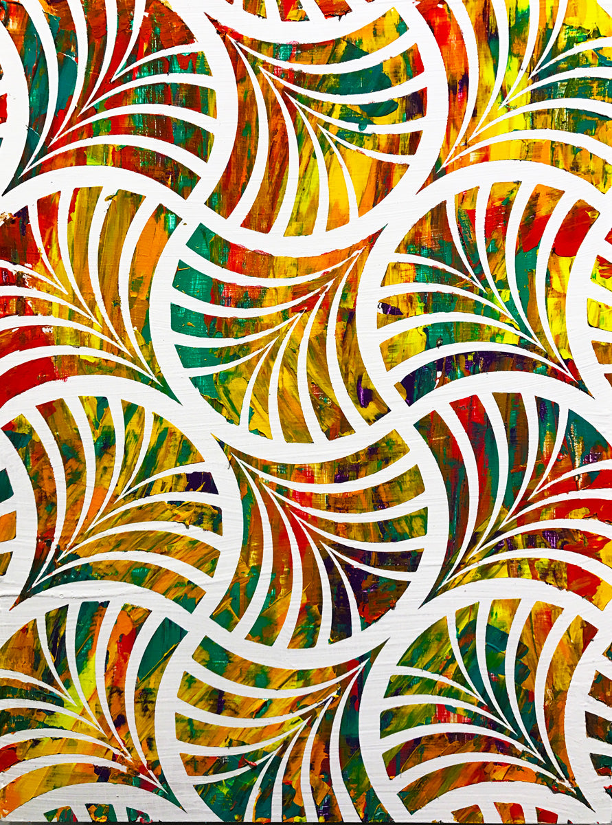 sean christopher ward artwork wichita kansas acrylic painting vivid vibrant ict op art optical illusion contemporary extroidanary psychedelic trippy pop superfine other fair basel frieze saatchi artfinder singulart