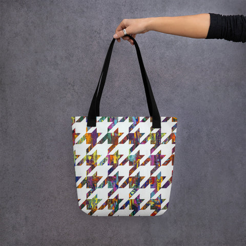 Which Came First, Galaga or Houndstooth Tote bag